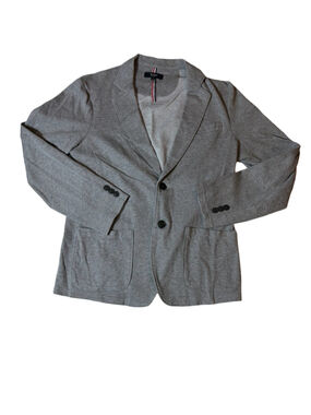 Beams Heart Gray Knit Blazer Jacket Casual Stretch Japan Minimalist S